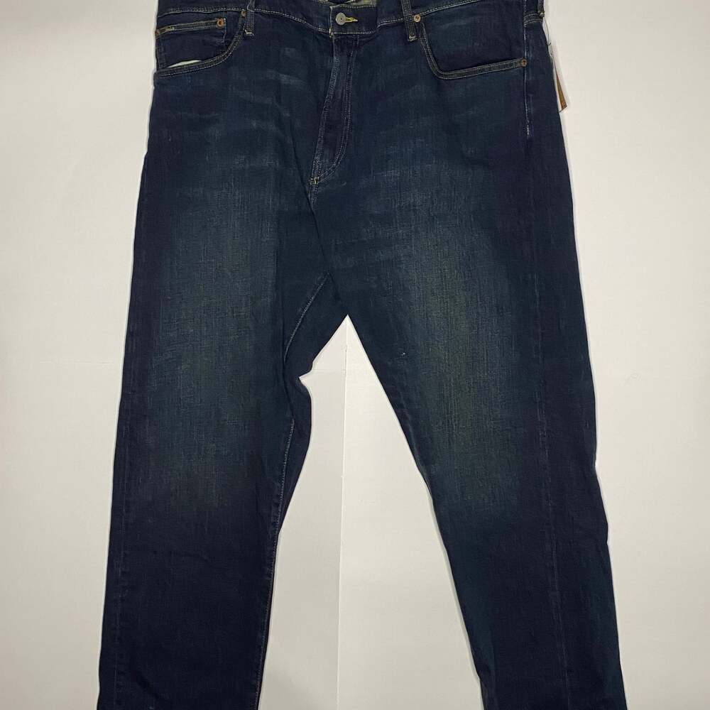 44X34 Polo Ralph Lauren Men's Big & Tall Dark Wash Stretch Five-Pocket Jeans